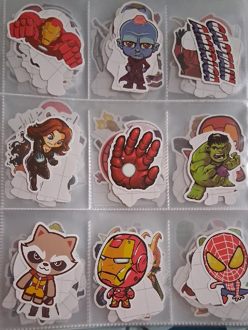 Kids Superhero MARVEL Sticker 12 Pack - Multicolor Marvel Characters